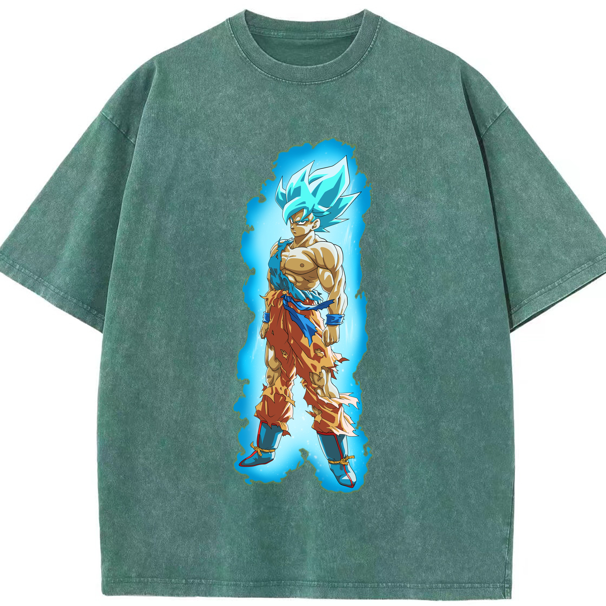 （画像用） ドラゴンボール 孫悟空（そん ごくう）Son Goku カカロット DRAGON BALL Kakarotto 綿100% ヴィンテージ風 半袖Tシャツ（フロントプリント）